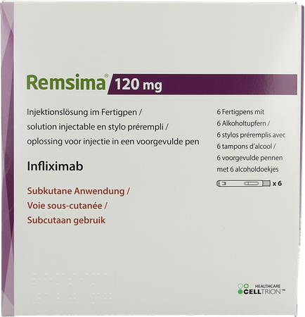 Remsima 120mg Sol Inj Stylo Prer. 6 + 6 Alc Pad 1