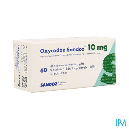 Oxycodon 10mg Sandoz Verlengde Afgifte 60