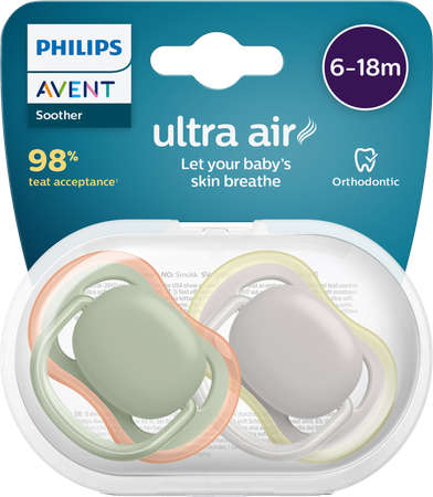 Philips Avent Fopspeen +6m Air Olijf 1
