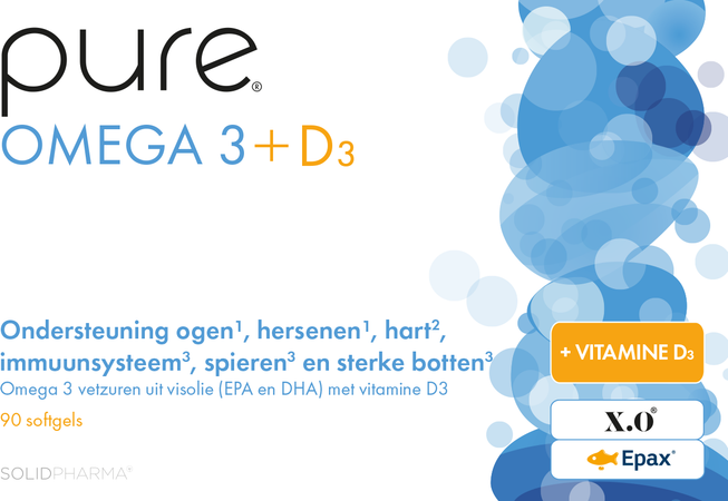 Pure Omega 3 + D3 Softgels 90 3