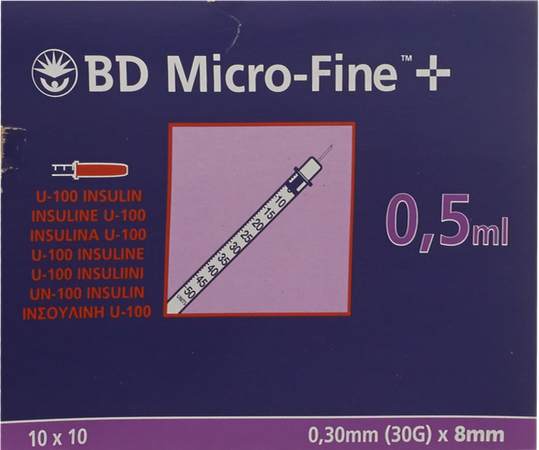 Bd Microfine+ Ins.spuit 0,5ml 30g 8,0mm100 324825 2