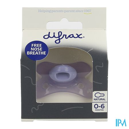 Difrax Fopspeen Natural 0-6m Special Ed. Lavendel 1