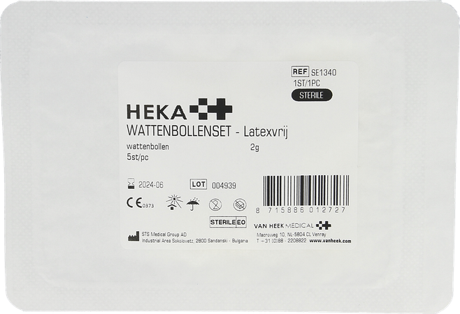 Heka Tampons Ouate 2,0g Sterile 5 2