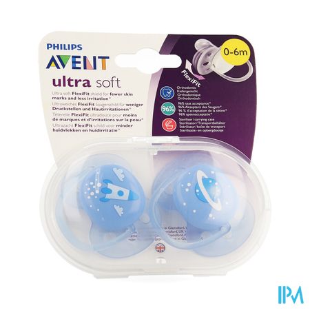 Philips Avent Fopspeen Soft Deco +0m Boy 2 SCF222/20