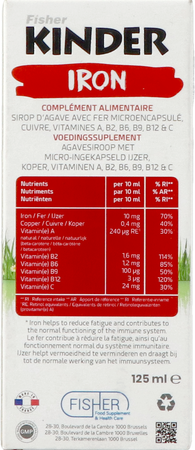 Fisher Kinder Ijzer Siroop 125ml 3
