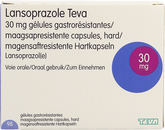 Lansoprazole Teva 30mg Caps 98 X 30mg 3