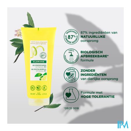 Klorane Lichaam Douchegel Zeste Cistrusvr.200ml Nf 4