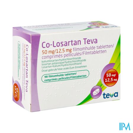 Co Losartan Teva 50mg/12,5mg Filmomh Tabl 98