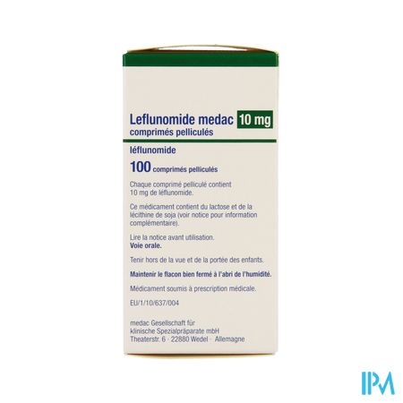 Leflunomide Medac Comp Pell 100 X 10mg