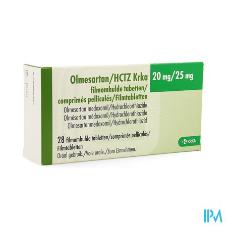 Olmesartan Hctz Krka 20/25,0mg Filmomh Tabl 28