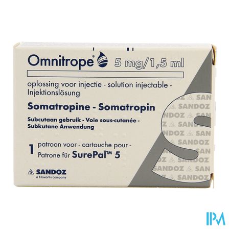 Omnitrope Sandoz 5mg/1,5ml Opl Inj Patroon Glas 1 1