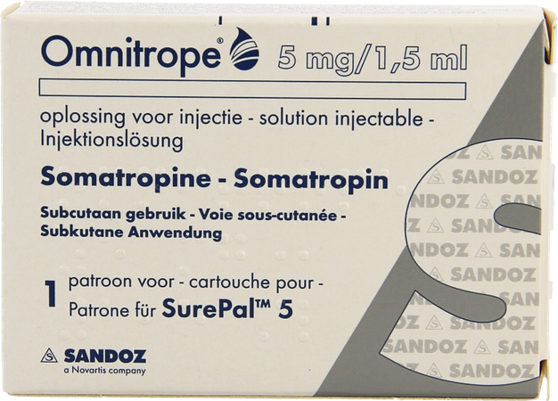Omnitrope Sandoz 5mg/1,5ml Opl Inj Patroon Glas 1 1