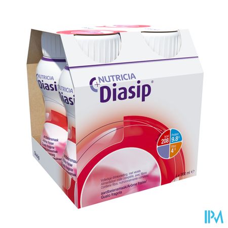 Diasip Aardbei Fles 4x200ml 2