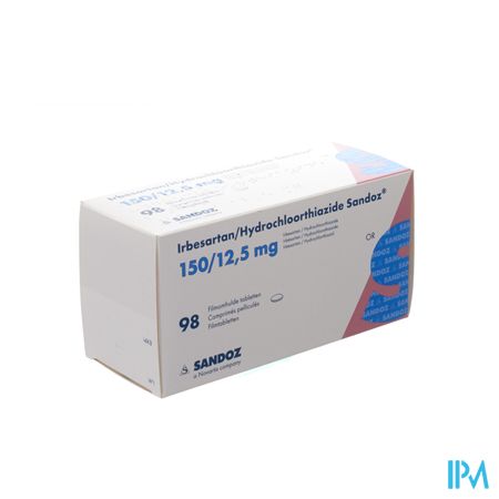 Irbesartan Hydroch Sandoz Tabl 98x150mg/12,5mg