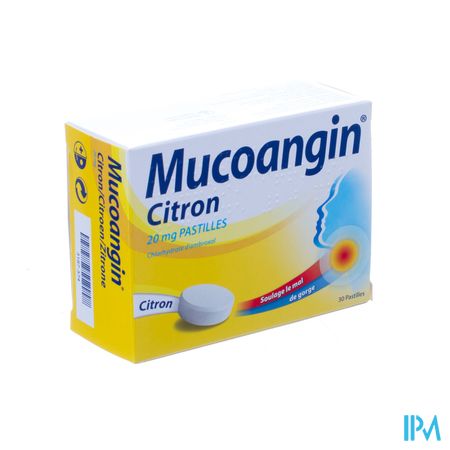 Mucoangin Citroen Zuigtabletten 30x20mg