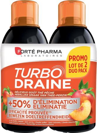 Turbodraine Groene Thee Perzik Duo 2x500ml 1