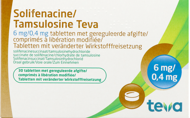 Solifenacine Tamsulosine Teva 6/04,mg Lib.m.comp30 1