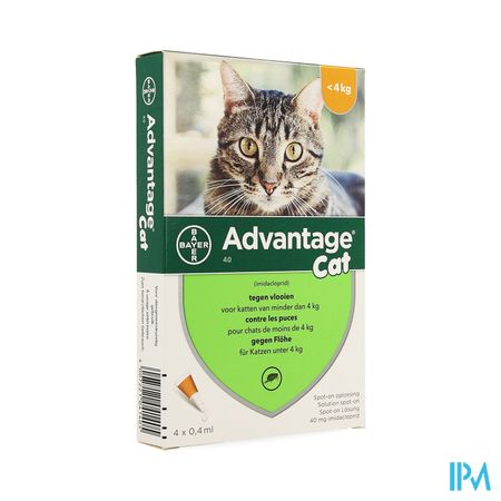 Advantage 40 Katten <4kg 4x0,4ml