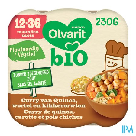 Olvarit Curry Quinoa Carotte Pois Chiches 230g