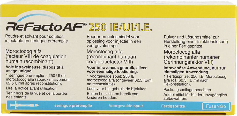 Refacto Af 250ie Pdr+solv Opl Inj Voorgev.spuit 1 1
