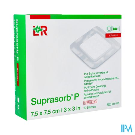 Suprasorb P Schuimverb Pu Wcl 7,5x 7,5cm 10 20416