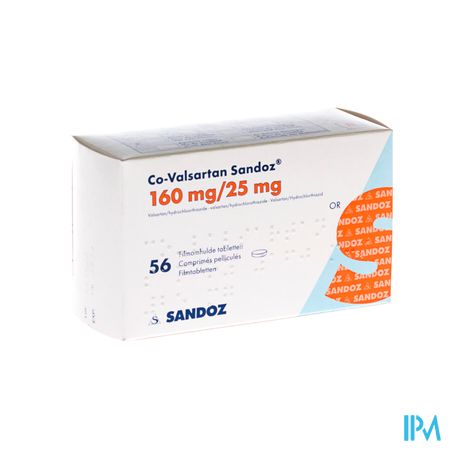 Co Valsartan Sandoz 160mg/25,0mg Filmomh Tabl 56