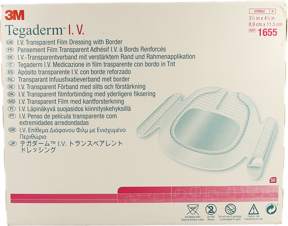Tegaderm Iv Dressing 8,5x11,5cm 50 1655 1
