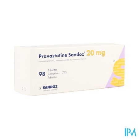 Pravastatine Sandoz 20mg Tabl 98