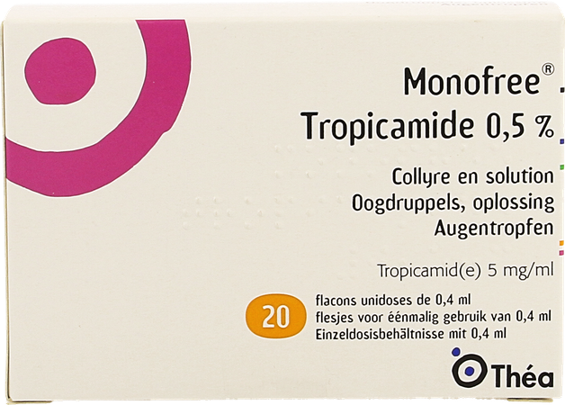 Monofree Tropicamide 0,5% 20x0,4ml 2