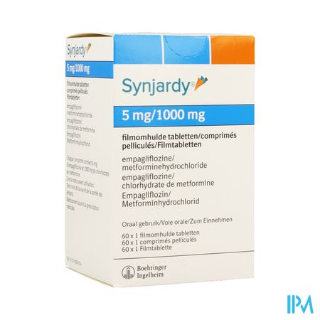 Synjardy 5,0mg/1000mg Filmomh Tabl 60 X 1 Ud