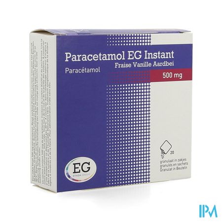 Paracetamol EG Inst.500Mg Vanille-Fraise    Sach20