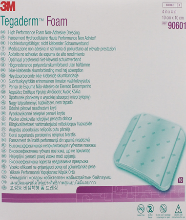 Tegaderm Foam Dressing 10,0x10,0cm 10 90601 2