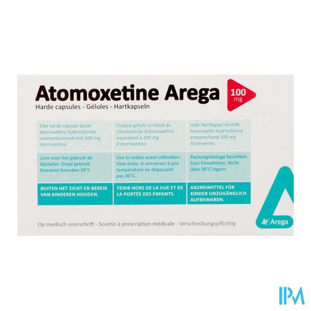 Atomoxetine Arega 100mg Caps 28 Pip 3