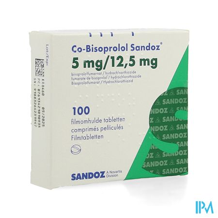 Co Bisoprolol Sandoz 5mg/12,5mg Filmomh Tabl 100