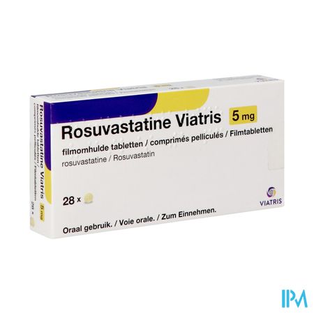 Rosuvastatine Viatris 5mg Comp Pell 28