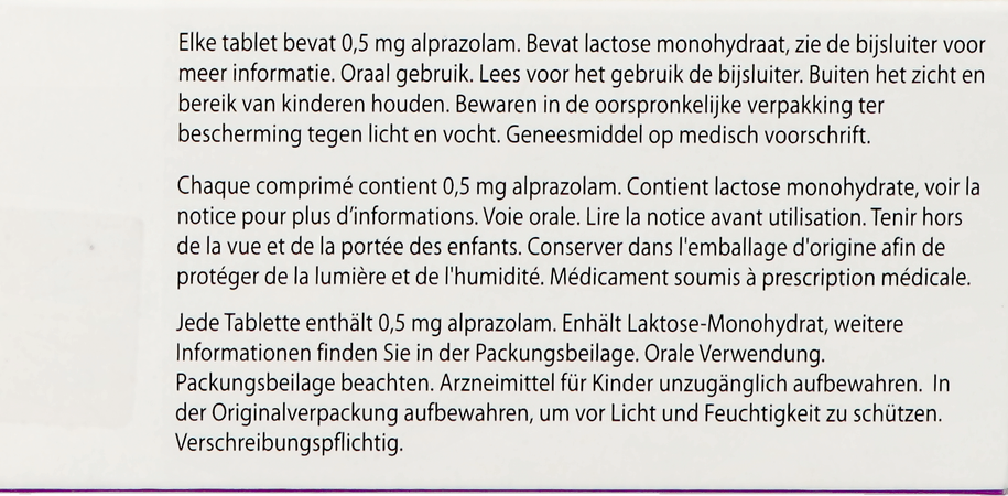 Alprazolam Ab Tabl 20x0,5mg 3