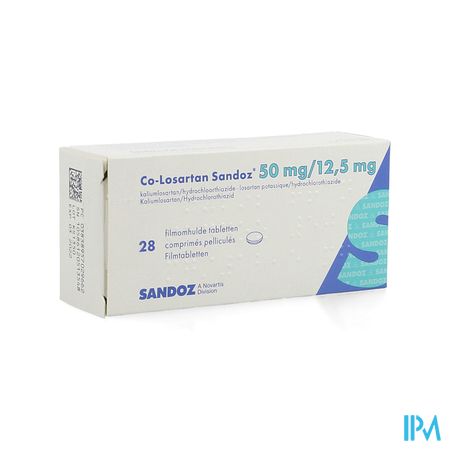 Co Losartan Sandoz 50mg/12.5mg Filmomh Tabl 28