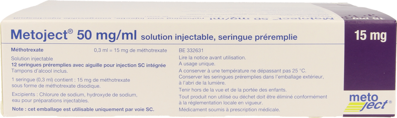 Metoject 50mg/ml Opl Inj Voorg Sp 15,0mg/0,30ml 12 2