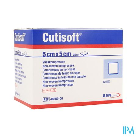 Cutisoft Ster Non Woven 5,0x 5,0cm 75