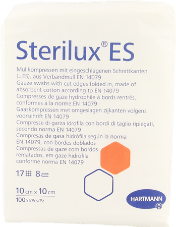 Sterilux Es 10x10cm 8l.nst. 100 P/s 2