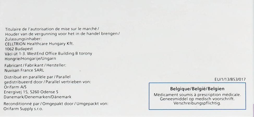 Remsima 120mg Orifarm Voorgevulde Pen 6 4