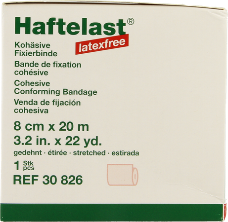 Haftelast Bande Coh. Latex Free 8cmx20m 30826 1