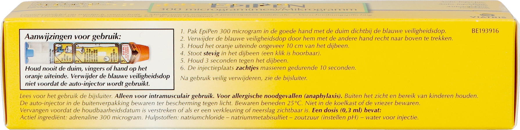 Epipen 0,30mg Patroon 0,3ml Sol Inj 1mg/ml 6