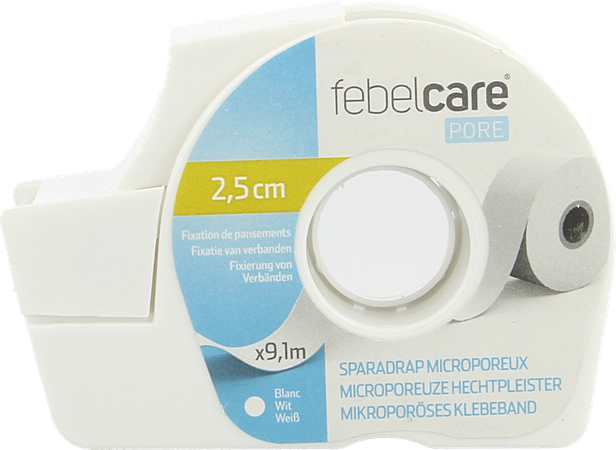 Febelcare Pore Micropor. Hechtpleister 25mmx9,14m 1