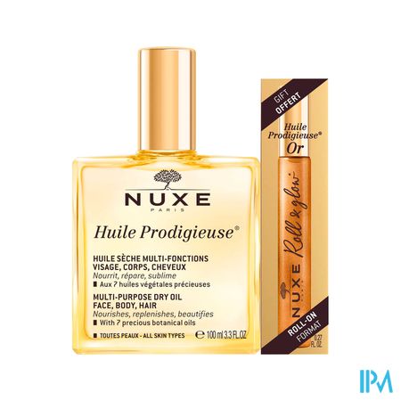 Nuxe Huile Prodigieuse 100ml + Roll On Or 8ml