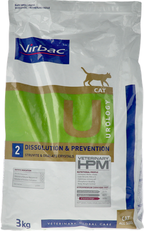Virbac Cat Urology Dissolution&prevention U2 3kg 2