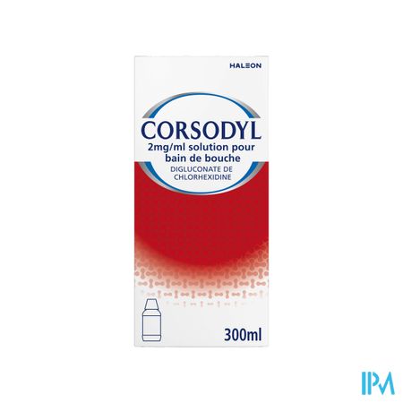 Corsodyl 2mg/ml Solution Bain Bouche 300ml