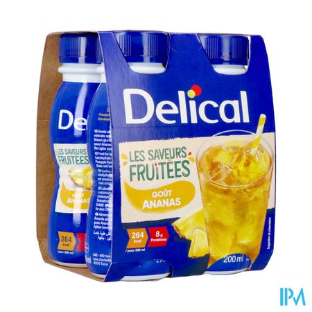 Delical Fruitdrink Ananas 4x200ml