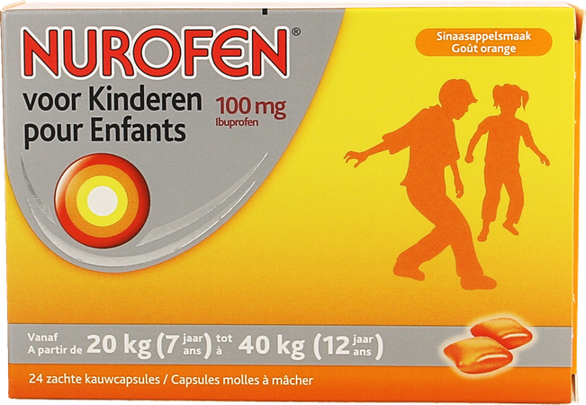 Nurofen Kind 100mg Zachte Kauwcaps 24 4