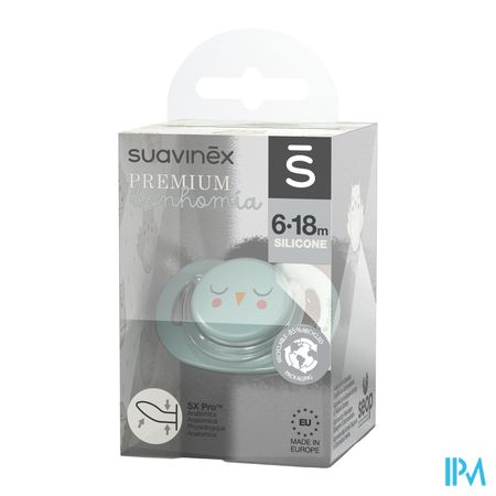 Suavinex Bonhomia Sooth. Sili.flat 6/18m Owl Green 1